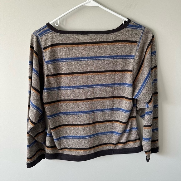 Wrangler Vintage 80's Shirt Striped Long Sleeve Medium Button Henley Retro - Picture 6 of 9